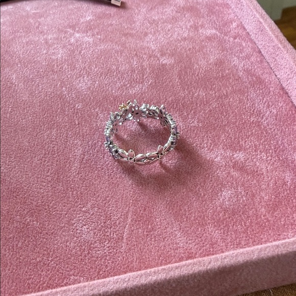 Pandora Silver and Purple Floral Ring - Picture 5 of 5